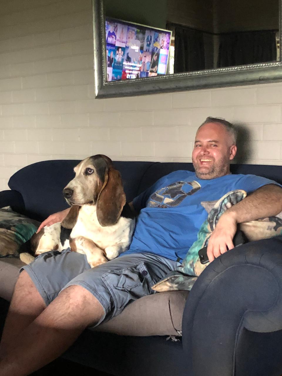 On the couch